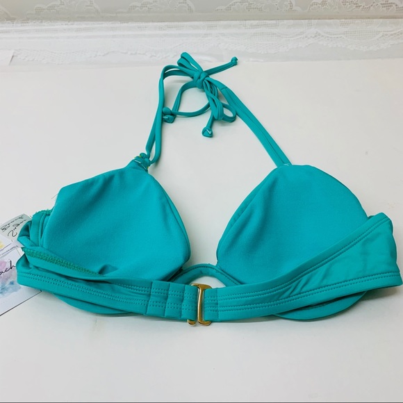 SUGAR BEACH SEA GREEN HALTER BIKINI TOP - Picture 6 of 6